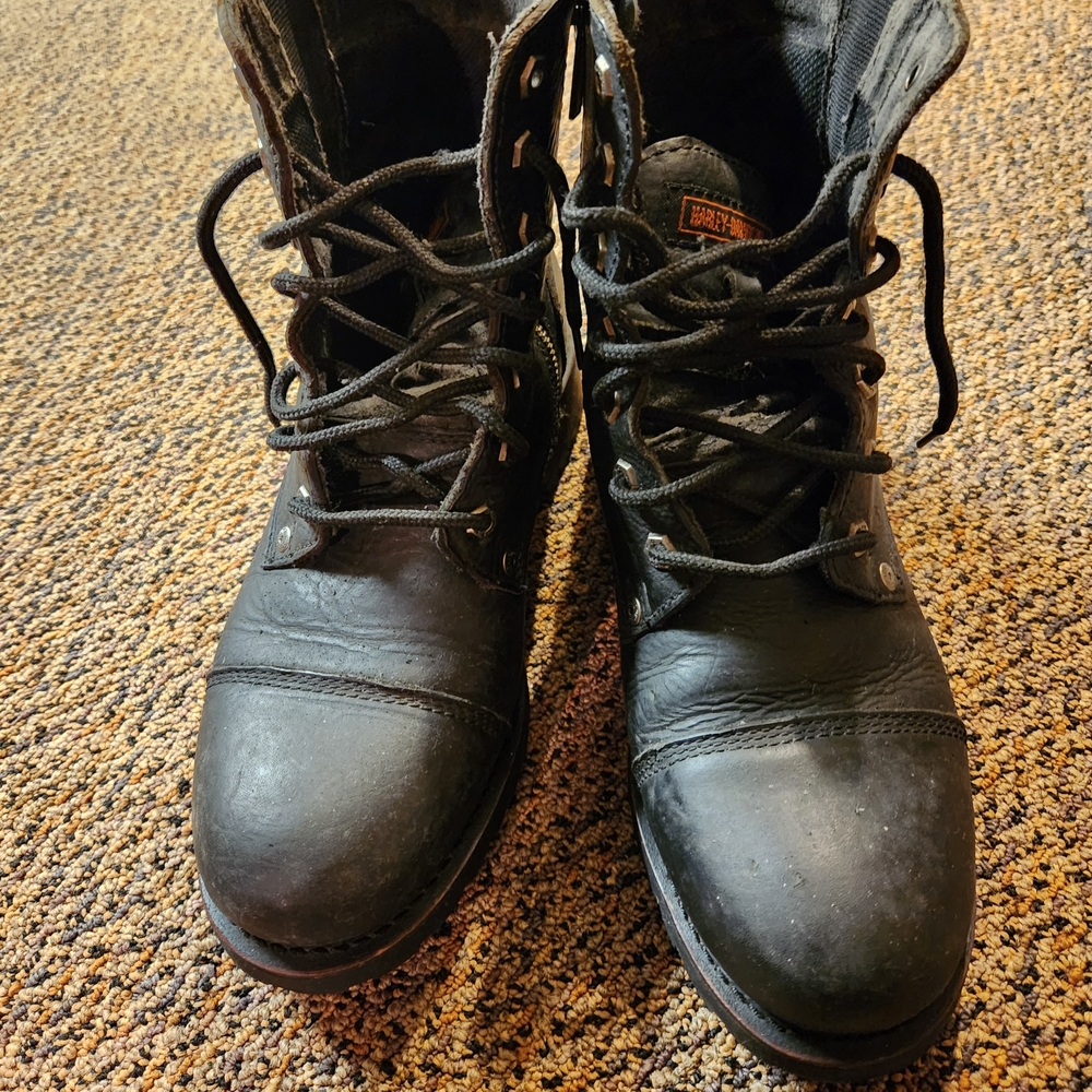 Harley-Davidson Men's Black Lace-Up Boots